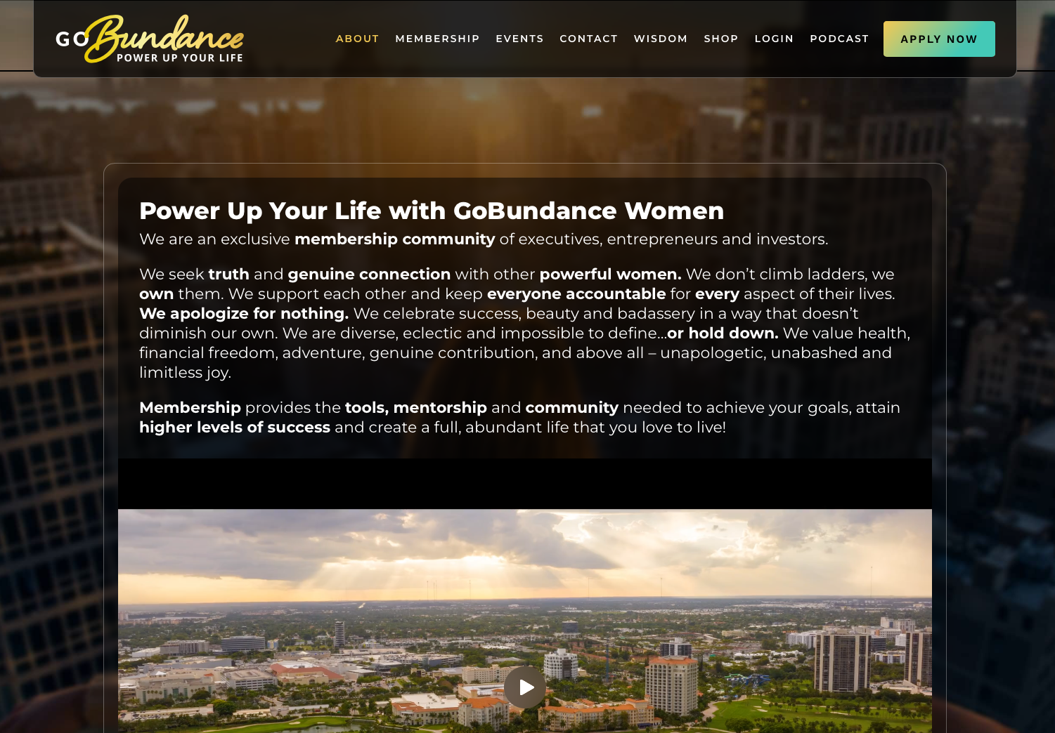 GoBundance Women about page