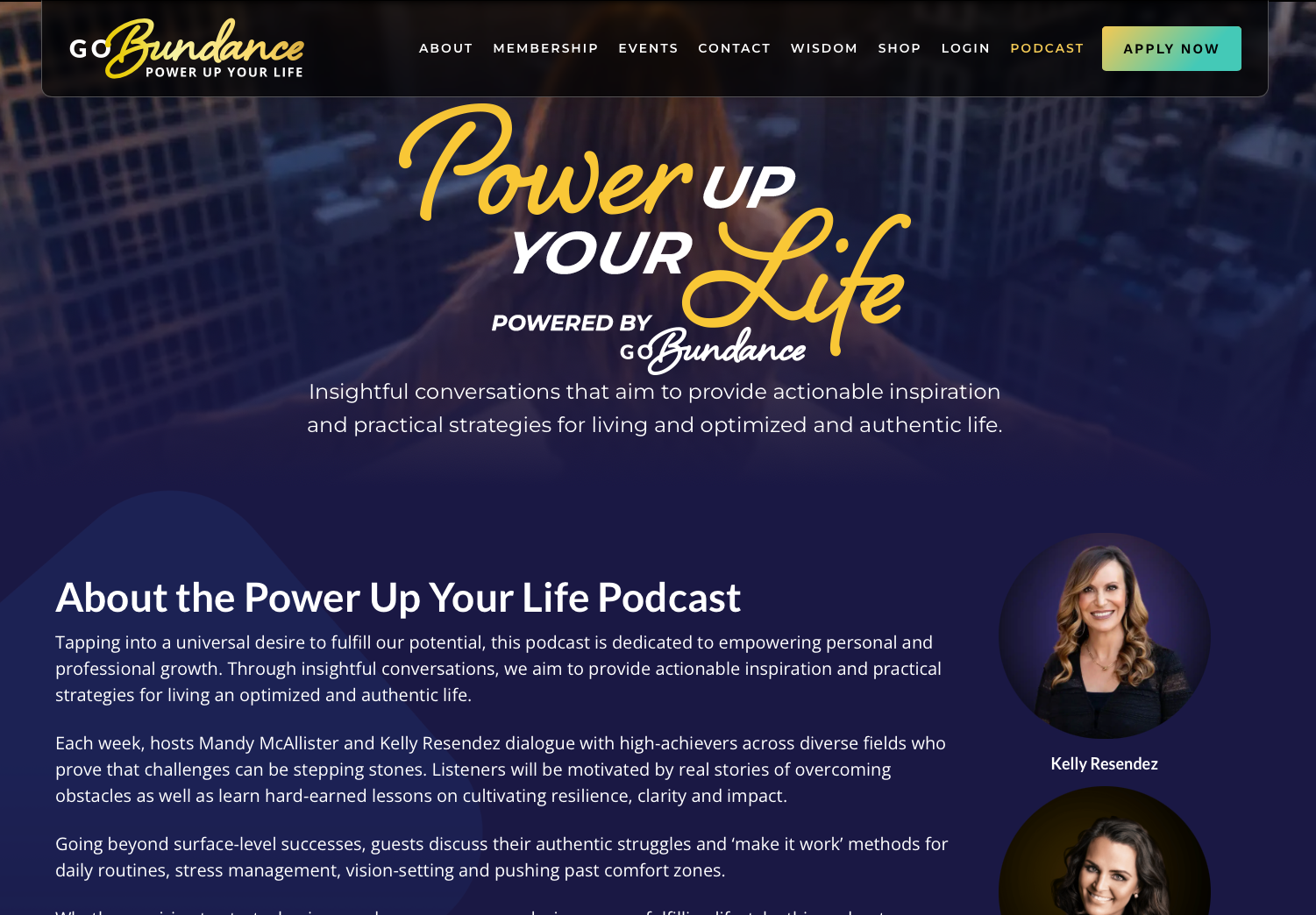 GoBundance Women podcast page