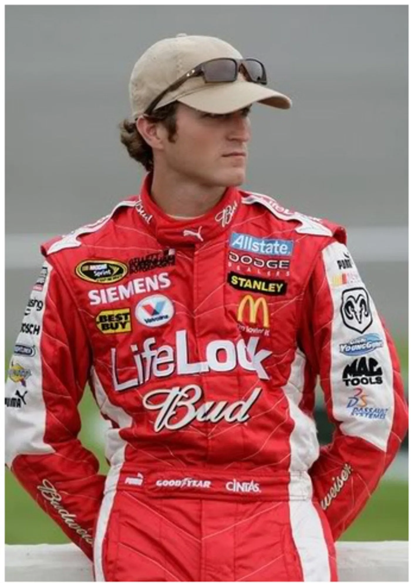 LifeLock NASCAR Sprint Cup driver Kasey Kahne in #9 Bud / LifeLock racing suit