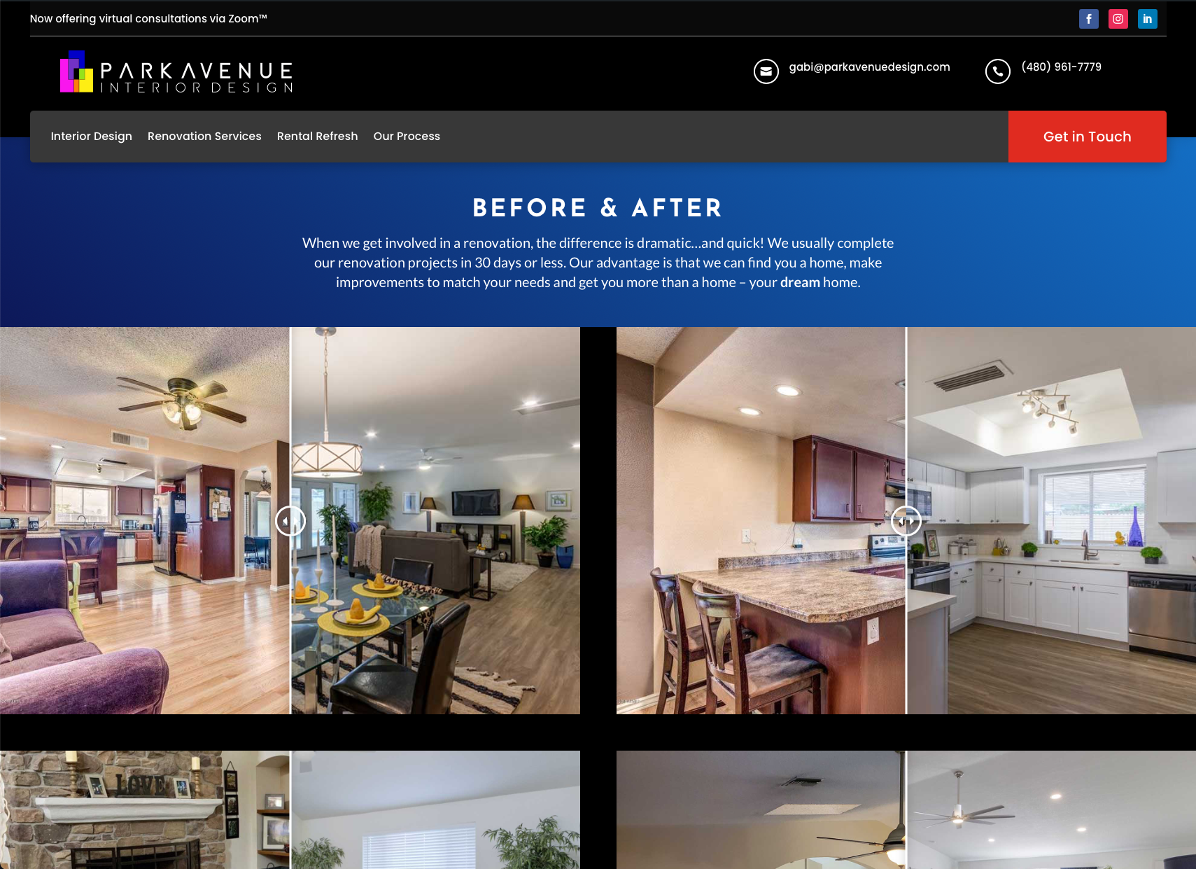 Renovation services page